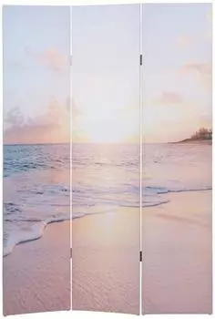 Mendler Foto-Paravent HWC-A83 Raumteiler 180x121cm, Ocean (HWC-A83)