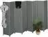 Relaxdays Paravent faltbar, 8-teilig, 170x320cm, Holz/Papierseil, grau (10041306_0)