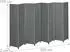 Relaxdays Paravent faltbar, 8-teilig, 170x320cm, Holz/Papierseil, grau (10041306_0)