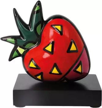 Goebel Romero Britto Strawberry Figur, Porzellan, bunt, 14,5cm (66453461)