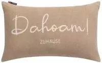 David Fussenegger Kissenh&uuml;lle Silvretta 'Dahoam' 30 x 50 cm Chinchilla - Beige