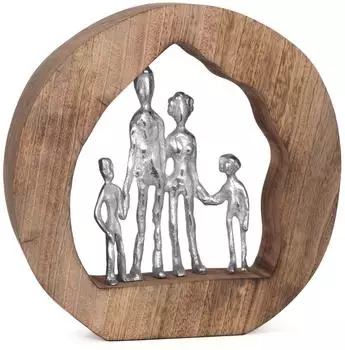 Moritz Skulptur Familie 29x28x7cm, Holz (Moritz)