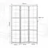 Homestyle4u Paravent Shoji 3-teilig, Reispapier, grau, 179cm (3142)