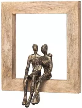 Moritz Skulptur „Gemeinsam Was Kommt" Holz, 22x3x25cm