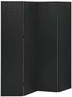 4-tlg. Raumteiler Schwarz 160x180 Cm Stahl Vidaxl