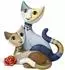 Goebel Fioritura d'amore Katzenpaar-Figur, Biskuitporzellan, 8cm