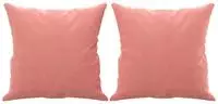 vidaXL Zierkissen 2 Stk. Rosa 40x40 cm Samt