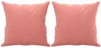 vidaXL Zierkissen 2er-Set, Samt, rosa, 40x40cm (349488)