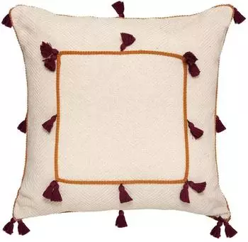 Atmosphera Kissen Nam Baumwolle, beige, 50x50cm