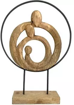 Moritz Skulptur "Familie Kreis" Holz, 39x10,5x55cm