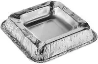 PAPSTAR 400 Aschenbecher, Alu eckig 2,2 cm x 12,5 cm x 12,5 cm