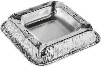 Papstar Aschenbecher eckig, Aluminium, 12,5x12,5x2,2cm, 400 St&uuml;ck (14579)