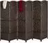 Relaxdays Paravent Raumteiler faltbar, 6-teilig, braun (170x240cm)