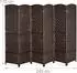 Relaxdays Paravent Raumteiler faltbar, 6-teilig, braun (170x240cm)