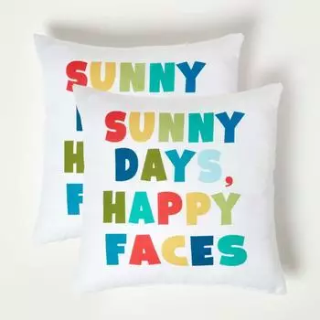 Homescapes Outdoor-Kissen "Sunny Days" 45x45cm, 2er-Set, mehrfarbig (800001121033)