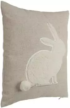 Eglo Chevery Dekokissen Osterhase, Polyester/Leinen, beige, 45x45cm (420098)