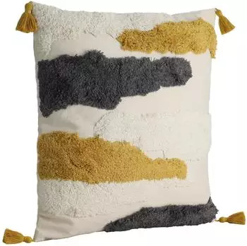 Eglo Chevery Dekokissen Baumwolle/Polyester creme/gelb/grau 45x45cm (420002)