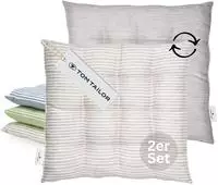 Tom Tailor Sitzkissen 2er Sparset Freshstripe2er - 2er Set 40x40 Cm, Hellgrau