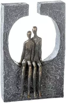 Casablanca by Gilde Skulptur "Zweisamkeit" Poly bronzefarben, H. 27,5cm (79617)