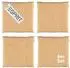 Esprit Needlestripe Sitzkissen gelb, 40x40cm, 4er-Set (71400-040-40-40-4)