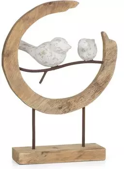 Moritz Skulptur "Loving Birds" aus Mango-Holz, natur