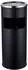 Relaxdays Standaschenbecher mit Inneneimer, Metall, 17l, 60,5x24cm, schwarz/silber (10051992)