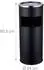 Relaxdays Standaschenbecher mit Inneneimer, Metall, 17l, 60,5x24cm, schwarz/silber (10051992)