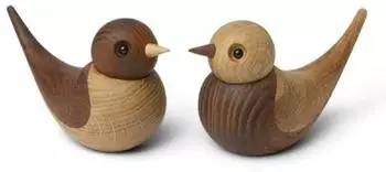 Spring Copenhagen Soulmates Mencke&Vagnby kleines Vogel-Pärchen, Holz (Soulmates)