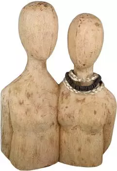Gilde Skulptur "Pair" Mangoholz, naturfarben (81227)