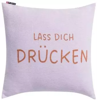 David Fussenegger SILVRETTA Kissenhülle "Lass dich drücken" 50x50cm, hellviola