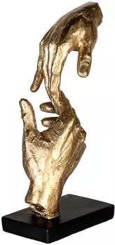 Casablanca by Gilde Skulptur "Two Hands" gold/schwarz, Polyresin, 29cm (89228)