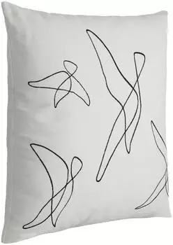 Eglo Chevery Dekokissen Vogelmotiv, Baumwolle/Polyester, weiß/schwarz, 45x45cm (420004)