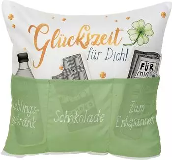 Hergo Sofahelden Kissen "Gl&uuml;ckszeit f&uuml;r Dich" (8870)