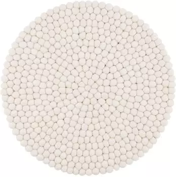 Myfelt Linéa Filzkugel-Sitzauflage Ø36cm, naturweiß (A-SA-008-036)