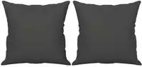 vidaXL Zierkissen 2 Stk. Dunkelgrau 40x40 cm Mikrofasergewebe