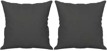 vidaXL Zierkissen 2er-Set dunkelgrau 40x40cm Mikrofasergewebe (349497)