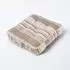 Homescapes Morocco Gestreiftes Bodenkissen, 100% Baumwolle, beige (40x40x8cm)