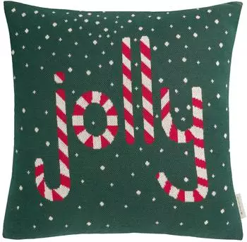 Tom Tailor Jolly Kissenhülle Weihnachten, Baumwolle, grün, 45x45cm (75486-090-45-45)