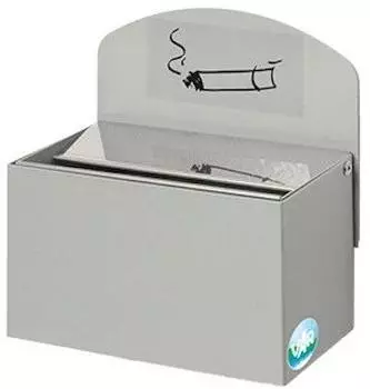 Proregal Robuster Wandascher Mit Schild 0,4 Liter HxBxT 16 x 14 x 9,8 cm Verzinkter Stahl Silber