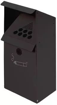 Proregal Gro&szlig;volumiger Wandascher Mit Schutzdach 3,7 Liter HxBxT 41 x 18 x 15 cm Verzinkter Stahl Anthrazit