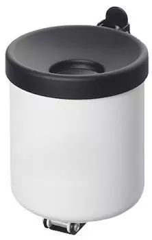 Proregal Robuster Ascher Zur Wandmontage 0,6 Liter HxBxT 10 x 9 x 9 cm Stahl Weiß