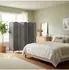 Relaxdays Paravent Holz Papierseil Grau Faltbar Freistehend 170 cm x 240 cm x 2 cm 6,6 kg