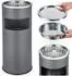 TecTake Standaschenbecher Rund Mit Mülleimer und Inneneimer 25 x 25 x 61 cm Anthrazit