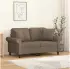 vidaXL Zierkissen 2 Stk., Stoff, taupe, 40x40cm (349478)