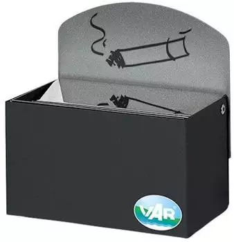 Proregal Robuster Wandascher Mit Schild 0,4 Liter HxBxT 16 x 14 x 9,8 cm Verzinkter Stahl Anthrazit
