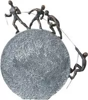 Casablanca by Gilde Dekofigur "Skulptur Lifting" Dekoobjekt, H&ouml;he 36 cm, mit