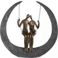 Casablanca by Gilde Dekofigur "Skulptur Swing, bronzefarben/grau"...
