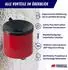 Proregal SparSet 4x Runder Feuerlöschender Wandaschenbecher 2 Liter HxØ 16 x 16 cm Metal Rot Mit Schwarzem Decker