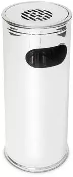 Relaxdays Standaschenbecher Edelstahl Silber Herausnehmbar 75 cm x 27 cm