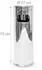 Relaxdays Standaschenbecher Edelstahl Silber Herausnehmbar 75 cm x 27 cm